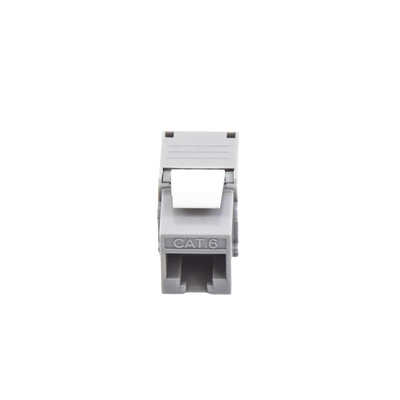 Módulo Jack Keystone Cat6 (toolless), con terminación en ángulo 180 º Color Gris, Compatible con Faceplate y Patchpanel Linkedpro