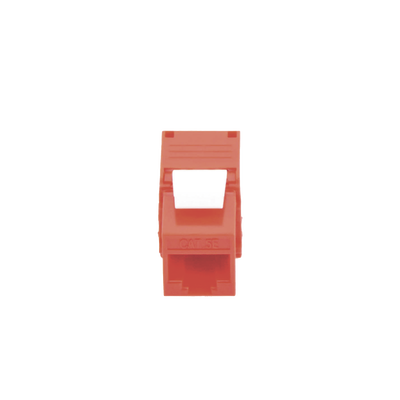 Módulo Jack Keystone Cat6 (toolless), con terminación en ángulo 180 º Color Rojo, Compatible con Faceplate y Patchpanel Linkedpro Módulo Jack Keystone Cat6 (toolless), con terminación en ángulo 180 º Color Rojo, Compatible con Faceplate y Patchpanel Linkedpro