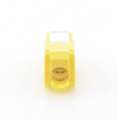 Módulo Jack Keystone Cat6 (toolless), con terminación en ángulo 180 º Color Amarillo, Compatible con Faceplate y Patchpanel Linkedpro