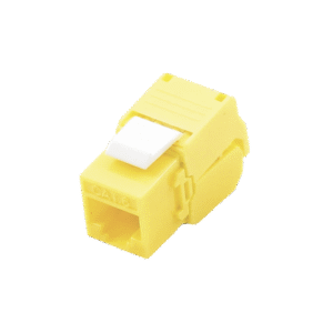 Módulo Jack Keystone Cat6 (toolless), con terminación en ángulo 180 º Color Amarillo, Compatible con Faceplate y Patchpanel Linkedpro