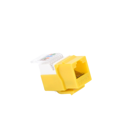 Módulo Jack Cat6 sin Herramienta (toolless) keystone - Color Amarillo