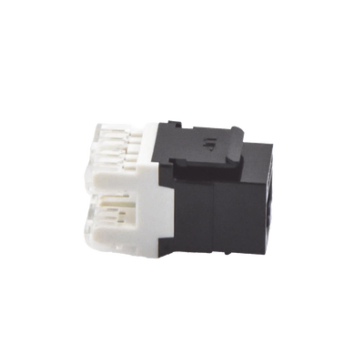 Módulo Jack Keystone Cat6 con terminación en ángulo 180 º Color Negro