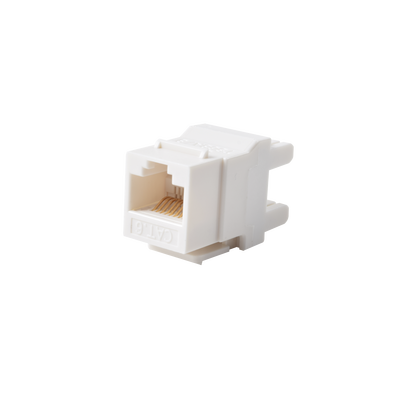Módulo Jack Keystone Cat6 con terminación 110 (Punchdown) ángulo 180 º Color Blanco