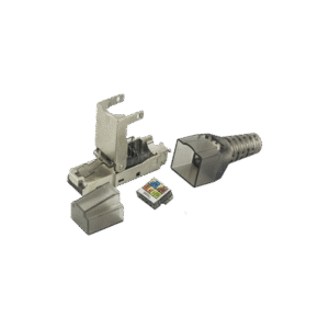 Plug RJ45 Blindado Categoría 6A -Sin herramienta, para terminación en campo