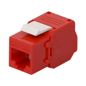 Módulo Jack Keystone Cat6A (toolless), con terminación en ángulo 180 º Color Rojo, Compatible con Faceplate y Patchpanel Linkedpro Módulo Jack Keystone Cat6A (toolless), con terminación en ángulo 180 º Color Rojo, Compatible con Faceplate y Patchpanel Linkedpro