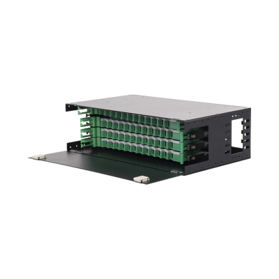 Distribuidor de Fibra Óptica con bandejas deslizables, vacío, 19in, acepta 48 adaptadores "LC Duplex" o "LC Simplex" o 48 "SC" Simplex, 3U