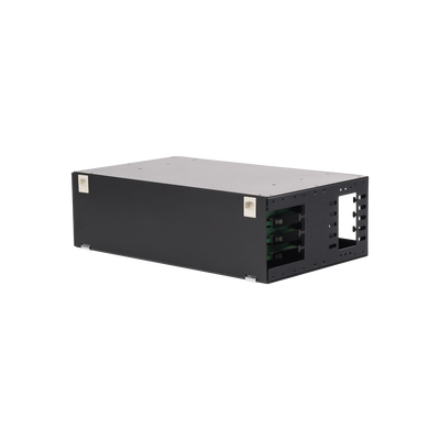 Distribuidor de Fibra Óptica con bandejas deslizables, vacío, 19in, acepta 48 adaptadores "LC Duplex" o "LC Simplex" o 48 "SC" Simplex, 3U