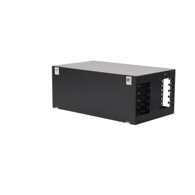 Distribuidor de Fibra Óptica con bandejas deslizables, vacío, 19in, acepta 72 adaptadores "LC Duplex" o "LC Simplex" o 72 "SC" Simplex, 4U