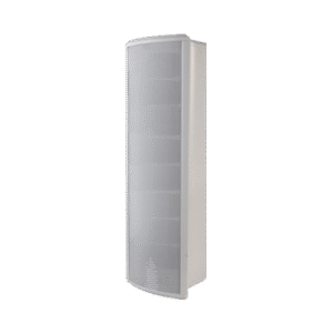 Altavoz Tipo Columna para Exterior, Configurable a 40, 20, 10 o 5 Watts, Color Blanco, Fabricado en Aluminio Altavoz Tipo Columna para Exterior, Configurable a 40, 20, 10 o 5 Watts, Color Blanco, Fabricado en Aluminio