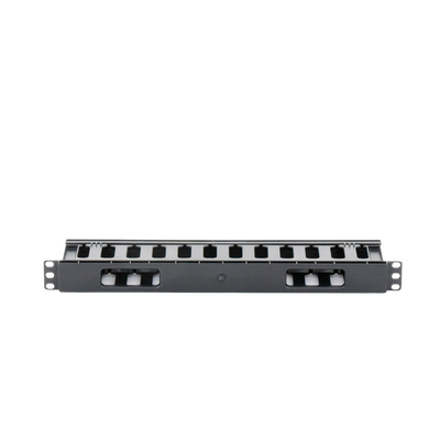 Organizador de Cables Horizontal de 1U para Rack de 19", Fabricado en Polímero Resistente a Deformaciones y Rayones