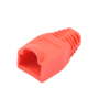 Bota Plástica para protección de Plug RJ45, Color Rojo