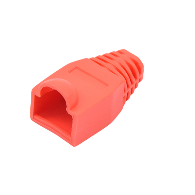 Bota Plástica para protección de Plug RJ45, Color Rojo