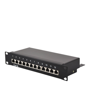 Panel de parcheo de impacto (110) Blindado (STP) de 12 puertos Cat5e, 10in