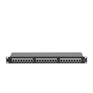 Panel de parcheo de impacto Blindado (STP) de 24 puertos Cat5e, 19in
