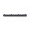 Panel de parcheo de impacto (110) UTP de 24 puertos Cat6A, 19in, con barra para Organizar cables y espacio para Etiqueta