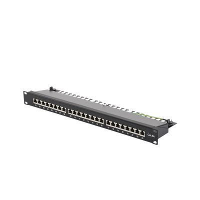 Panel de parcheo de impacto (110) blindado de 24 puertos Cat6A