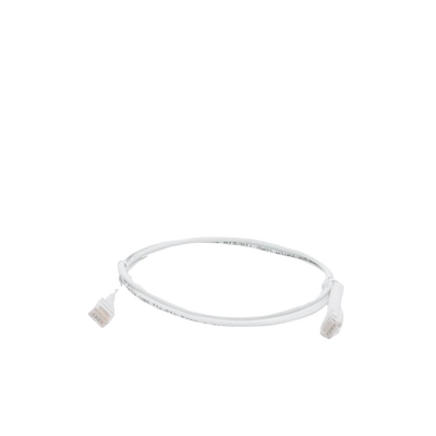 Mini Patch Cord Cat6 Ultra Slim 1 m Blanco – Ahorra Espacio sin Organizadores, con Bota Flexible Mini Patch Cord Cat6 Ultra Slim 1 m Blanco – Ahorra Espacio sin Organizadores, con Bota Flexible