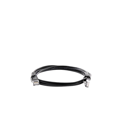 Mini Patch Cord Cat6 Ultra Slim 2 m Negro – Ahorra Espacio sin Organizadores, con Bota Flexible