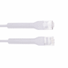 Mini Patch Cord Cat6 Ultra Slim 2 m Blanco – Ahorra Espacio sin Organizadores, con Bota Flexible