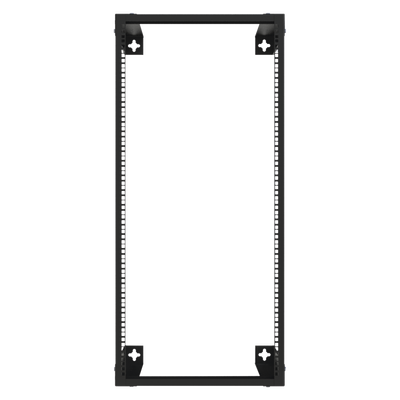 Rack Abierto de 19" para Montaje en Pared de 24 Unidades.