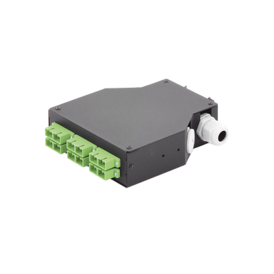 Distribuidor de Fibra Óptica para Riel Din, 6 Acopladores SC/APC Duplex Monomodo con Charola de Empalme