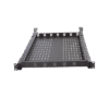 Charola Ventilada para Soportar Equipos en Rack, Profundidad Ajustable de 495 a 965 mm, 1U, Color Negro