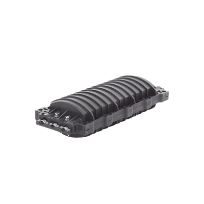 Caja de Distribución de Fibra Óptica Horizontal, hasta 96 empalmes, Exterior IP68, 2 puertos de entrada y salida