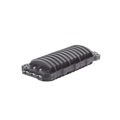 Caja de Distribución de Fibra Óptica Horizontal, hasta 96 empalmes, Exterior IP68, 3 Puertos de entrada y Salida