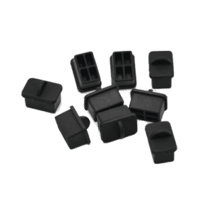 Bolsa con 25 piezas de protectores anti-polvo para puerto SFP, color negro