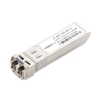 Transceptor Óptico SFP+ (Mini-Gbic) / Monomodo 1310 nm / 10 Gbps / 10GBASE-LR / Conectores LC/UPC Dúplex / DDM / Hasta 10 km Transceptor Óptico SFP+ (Mini-Gbic) / Monomodo 1310 nm / 10 Gbps / 10GBASE-LR / Conectores LC/UPC Dúplex / DDM / Hasta 10 km