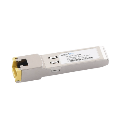 Transceptor Óptico SFP a RJ45 / Auto negociación 10/100/1000 Mbps / Conector RJ45 / 1000BASE-T / Distancia de hasta 100 m.