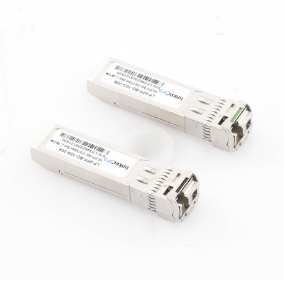 Transceptores Ópticos Bidireccionales SFP+ (Mini-Gbic) / Monomodo 1270 & 1330 nm / 10 Gbps / 1000BASE-BX / Conector LC/UPC Simplex / DDM / Hasta 20 km / 2 Piezas Transceptores Ópticos Bidireccionales SFP+ (Mini-Gbic) / Monomodo 1270 & 1330 nm / 10 Gbps / 1000BASE-BX / Conector LC/UPC Simplex / DDM / Hasta 20 km / 2 Piezas