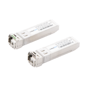 Transceptores Ópticos Bidireccionales SFP+ (Mini-Gbic) / Monomodo 1270 & 1330 nm / 10 Gbps / 10GBASE-BX / Conector LC/UPC Simplex / DDM / Hasta 5 km / 2 Piezas