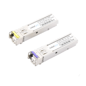 Transceptores Ópticos Bidireccionales SFP (Mini-Gbic) / Monomodo 1490 & 1550 nm / 1.25 Gbps / 1000BASE-BX / Conector LC/UPC Simplex / DDM / Hasta 100 km / 2 Piezas