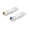 Transceptores Ópticos Bidireccionales SFP (Mini-Gbic) / Monomodo 1310 & 1550 nm / 1.25 Gbps / 1000BASE-BX / Conector LC/UPC Simplex / DDM / Hasta 3 km / 2 Piezas