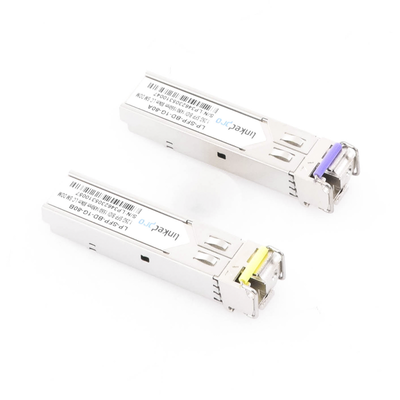 Transceptores Ópticos Bidireccionales SFP (Mini-Gbic) / Monomodo 1490 & 1550 nm / 1.25 Gbps / 1000BASE-BX / Conector LC/UPC Simplex / DDM / Hasta 80 km / 2 Piezas Transceptores Ópticos Bidireccionales SFP (Mini-Gbic) / Monomodo 1490 & 1550 nm / 1.25 Gbps / 1000BASE-BX / Conector LC/UPC Simplex / DDM / Hasta 80 km / 2 Piezas