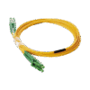 Jumper de Fibra Óptica Monomodo 9/125 LC/APC-LC/APC Duplex PVC, 2.0 mm, amarillo, 2 metros