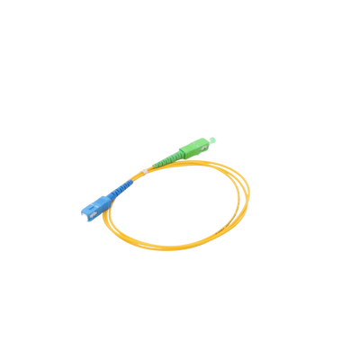 Jumper de Fibra Óptica Monomodo SC/APC-SC/UPC Simplex de 1 metro, 2mm