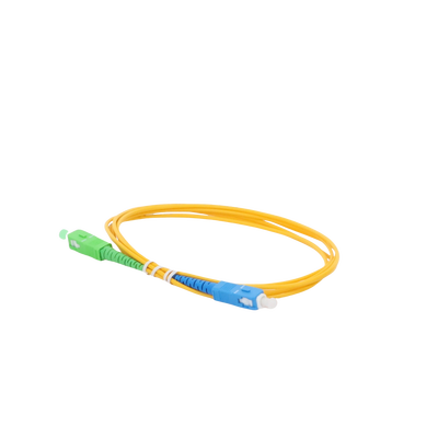 Jumper de Fibra Óptica Monomodo SC/APC-SC/UPC Simplex de 2 metros, 2mm