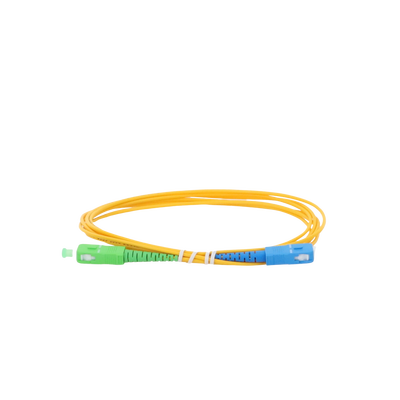 Jumper de Fibra Óptica Monomodo SC/APC-SC/UPC Simplex de 2 metros, 2mm
