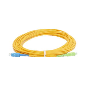 Jumper de Fibra Óptica Monomodo SC/UPC - SC/APC Simplex, color amarillo, 15 metros
