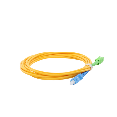 Jumper de Fibra Óptica Monomodo SC/UPC-SC/APC Simplex, color amarillo, 3 metros, 3 mm
