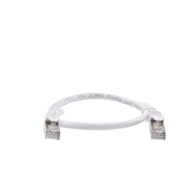 Patch Cord Cat6A 10G blindado 0.5M ( 1.64 ft ) Blanco