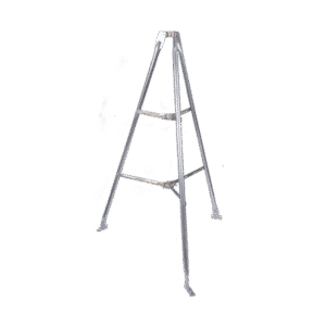 Montaje de tripie para exterior, altura total del tripie 1.52 m. Compatible con mástiles de hasta 3 m de largo 1 1/4 a 2" de diámetro Montaje de tripie para exterior, altura total del tripie 1.52 m. Compatible con mástiles de hasta 3 m de largo 1 1/4 a 2" de diámetro