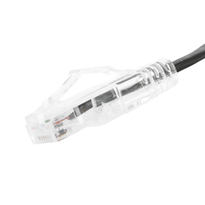 Cable de Parcheo Slim UTP Cat6 - 20 cm Negro Diámetro Reducido (28 AWG)