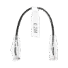 Cable de Parcheo Slim UTP Cat6 - 20 cm Negro Diámetro Reducido (28 AWG)