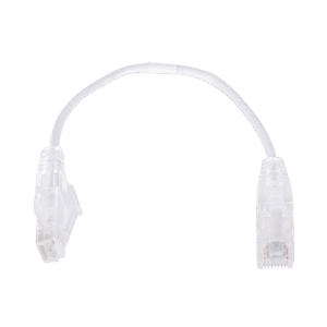 Cable de Parcheo Slim UTP Cat6 - 20 cm Blanco Diámetro Reducido (28 AWG)