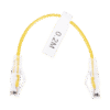 Cable de Parcheo Slim UTP Cat6 - 20 cm Amarillo Diámetro Reducido (28 AWG)