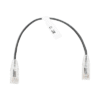Cable de Parcheo Slim UTP Cat6 - 30 cm Negro Diámetro Reducido (28 AWG)
