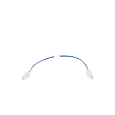 Cable de Parcheo Slim UTP Cat6 - 30 cm Azul Diámetro Reducido (28 AWG)